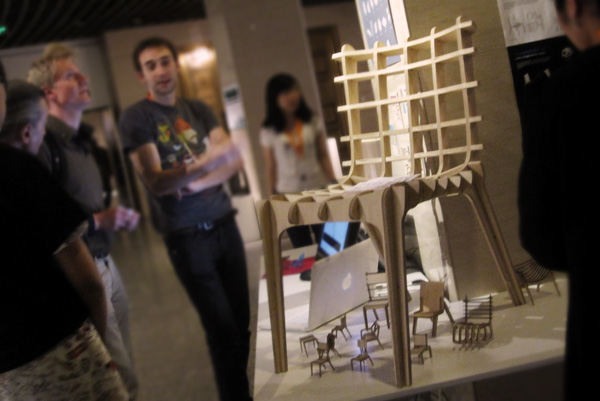 The SketchChair exhibit at Maker Carnival